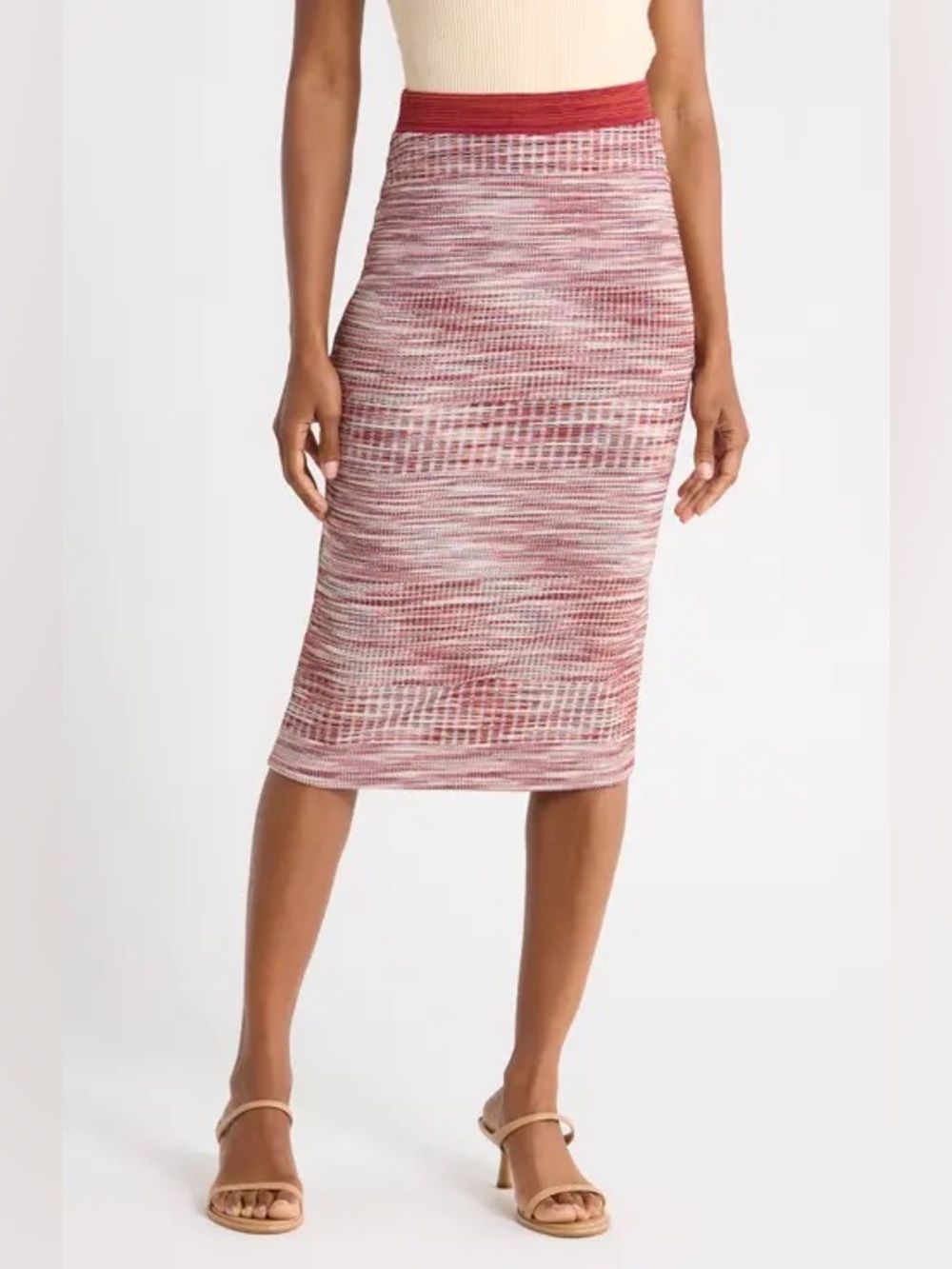 RAMY BROOK Erica Space Dye Pencil Midi Skirt Size Medium